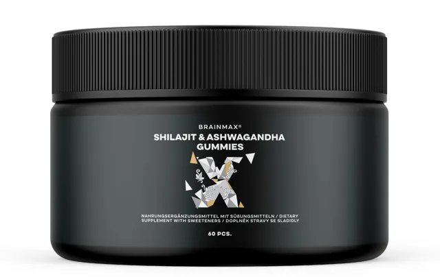BrainMax Shilajit & Ashwagandha Gummies, 60 bonbónů