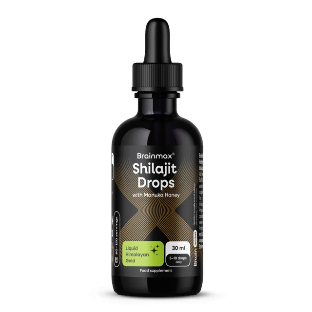BrainMax Shilajit® Drops with Manuka Honey, 30 ml