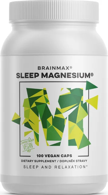 BrainMax Sleep Magnesium®, 250 mg, 100 rostlinných kapslí