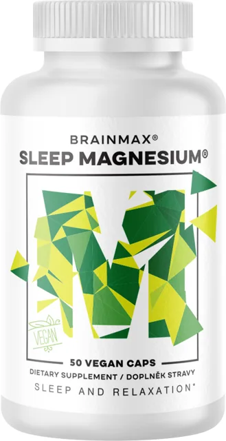 BrainMax Sleep Magnesium®, 250 mg, 50 rostlinných kapslí