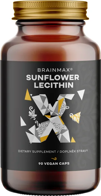 BrainMax  Sunflower Lecithin, slunečnicový lecitin, 90 rostlinných kapslí