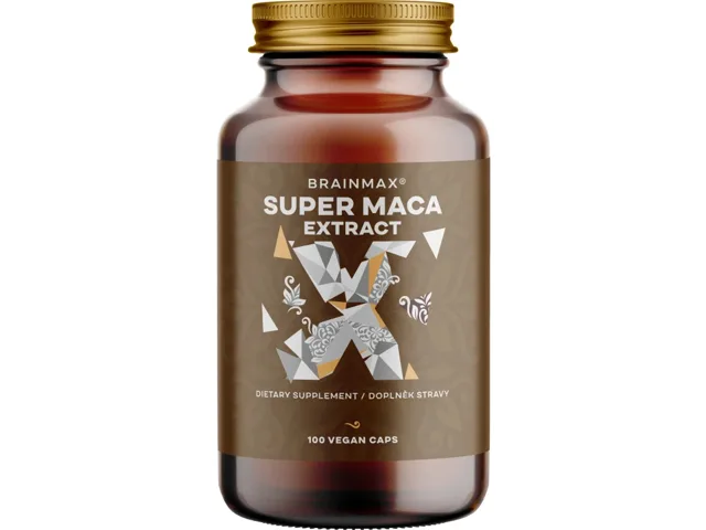 BrainMax Super Maca® extrakt, 700 mg, 100 rostlinných kapslí