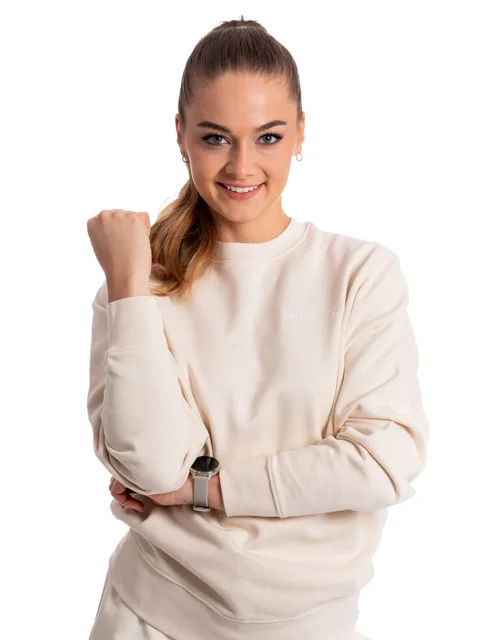 BrainMax unisex béžová mikina, BIO bavlna Velikost: S