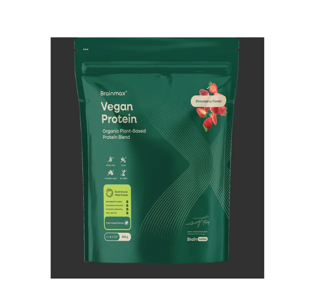 BrainMax® Vegan Protein, Strawberry, 500 g