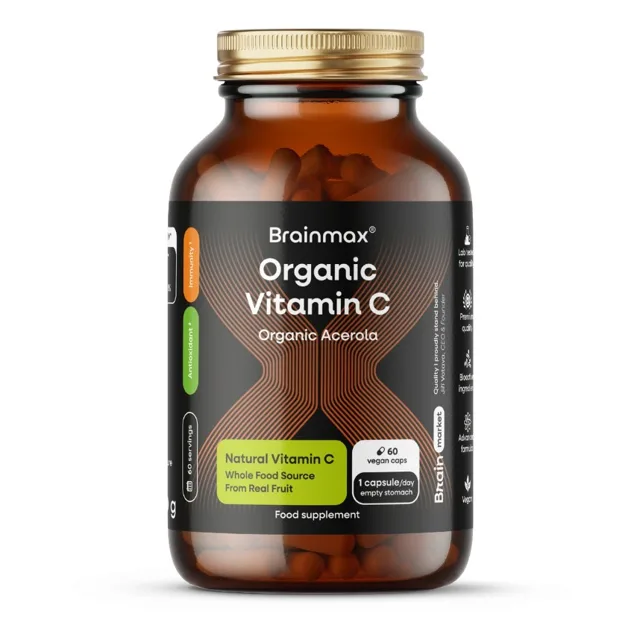 BrainMax Vitamín C z Aceroly BIO 60 kapslí