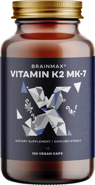 BrainMax Vitamin K2 jako MK7 all-trans K2VITAL®DELTA 150 mcg, 100 rostlinných kapslí