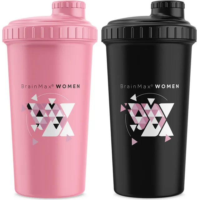 BrainMax Women plastový shaker (šejkr), 700 ml Barva: Černá