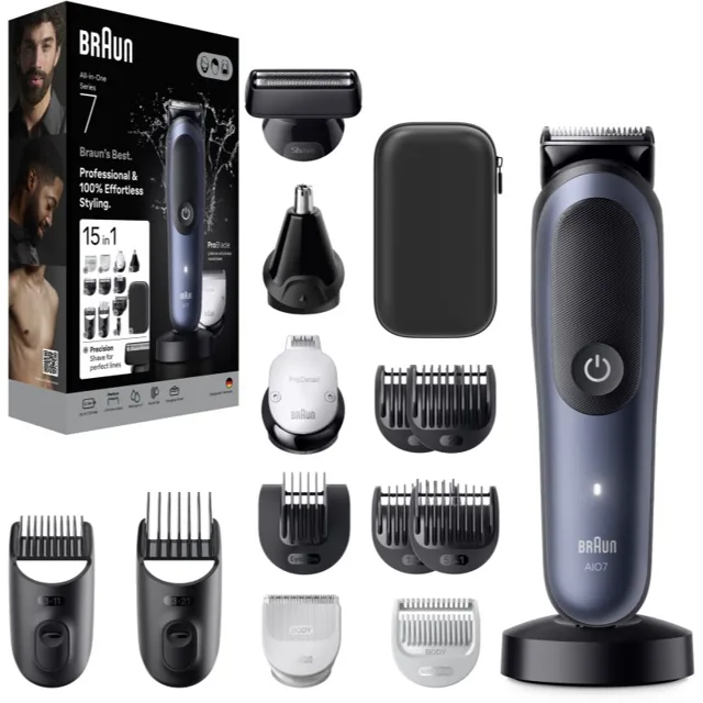 Braun All-In-One Series 7 AIO7580 sada pro péči o vlasy, vousy a tělo 15v1 1 ks