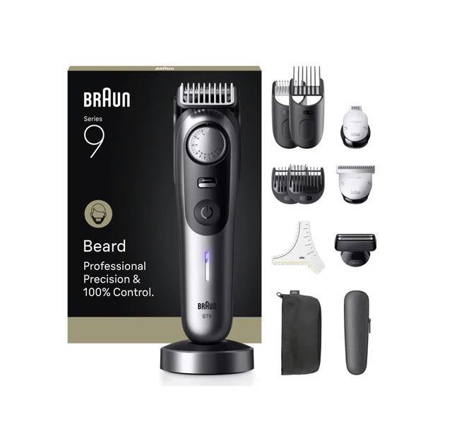 Braun Series 9 BT9560 zastřihovač vousů černo-šedý