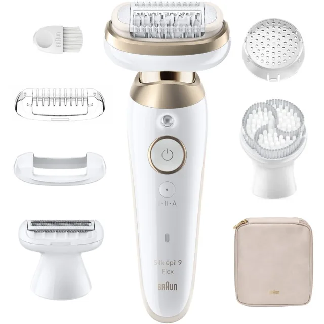 Braun Silk-épil 9 9-060 3D epilátor s plně flexibilní hlavou pro mokré i suché holení 1 ks
