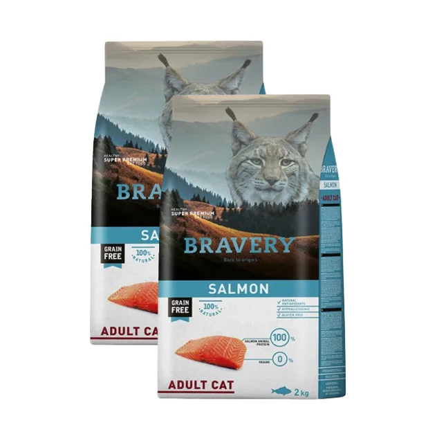 Bravery Cat Adult Salmon - 2x7kg