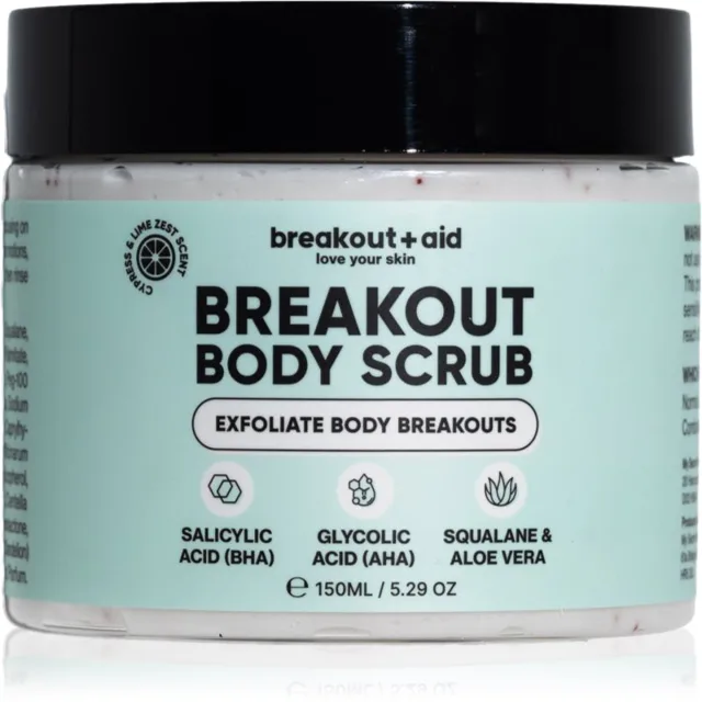 breakout + aid Body Scrub tělový peeling proti akné 150 ml