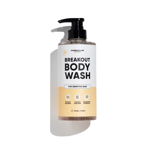 Breakout + Aid Body - Sprchový gel s AHA a BHA