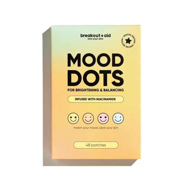 Breakout+aid Náplasti na lokální ošetření akné s niacinamidem Mood Dots 48 ks