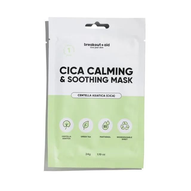Breakout+aid Zklidňující maska Cica Calming & Soothing Mask 34 g