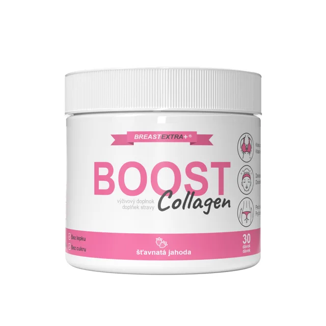 BreastExtra BOOST Collagen pro plnější vzhled poprsí a zářivou pleť – 30 dávek