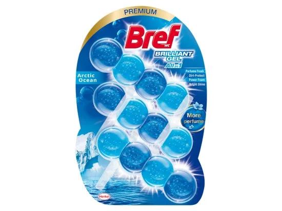 Bref Brilliant gel All in 1 Artic Ocean WC blok 3 x 42 g