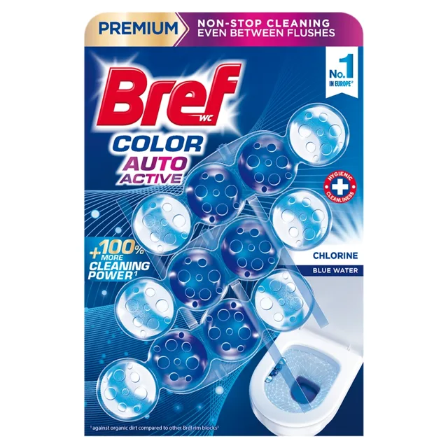 Bref Color Auto Active chlorine WC blok 3x50 g