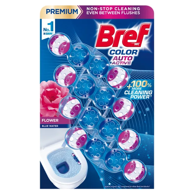 Bref Color Auto Active flower WC blok 4x50 g