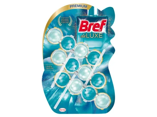 Bref DeLuxe Lovely Jasmine tuhý WC blok 3 x 50 g