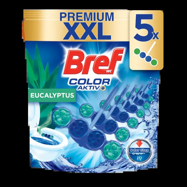 Bref WC blok Color Aktiv Eucalyptus 5 x 50 g 250 g