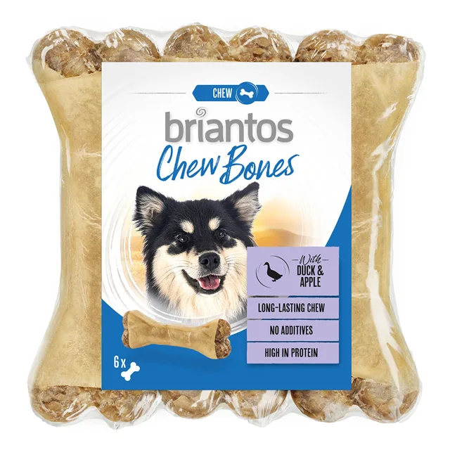 Briantos Chew Bones s kachnou a jablky - 12 x 12 cm (660 g)