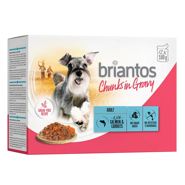 Briantos Chunks in Gravy 12 x 100 g - losos s mrkví
