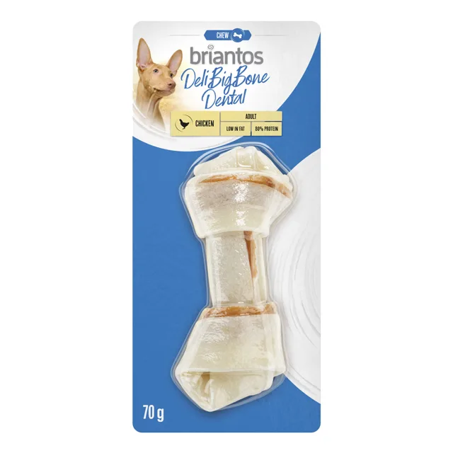 Briantos Deli Bones Dental uzel pro psy - výhodné balení: 6 x 14 cm (420 g)