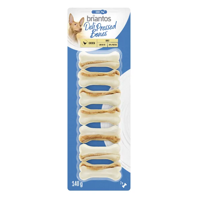 Briantos Deli Pressed Bones Chicken pro psy - 7 x 5 cm (140 g)