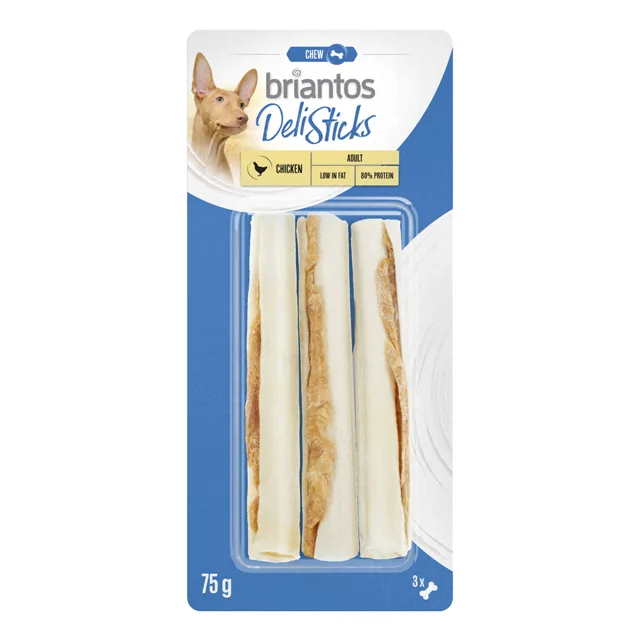 Briantos Deli Sticks Chicken 12,7 cm pro psy - výhodné balení 12 ks (400g)