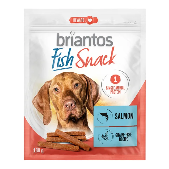 Briantos Fish Snacks, tuňák a losos, pro psy - losos (180 g)