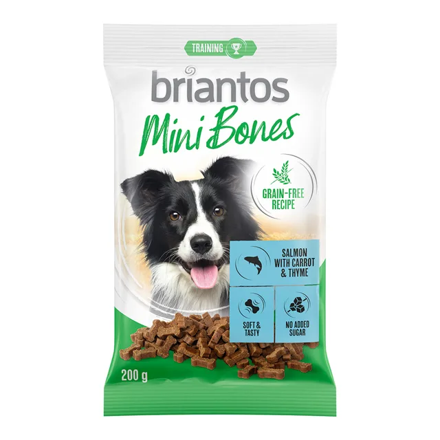 Briantos Mini Bones 200 g – bez obilnin - s lososem, mrkví a tymiánem
