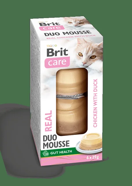Brit Care Cat Double Layer Mousse Real Chicken and Chicken with Duck 6 x 25 g