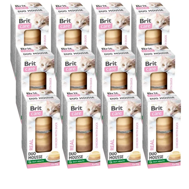 BRIT Care Cat Double Layer Mousse Real Chicken with Duck 72x25 g pěna s kuřecím a kachním masem pro kočky