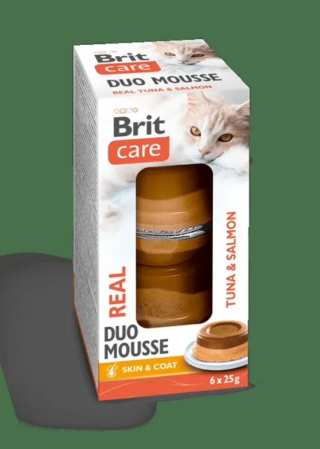 Brit Care Cat Double Layer Mousse Real Tuna and Salmon 6 x 25 g