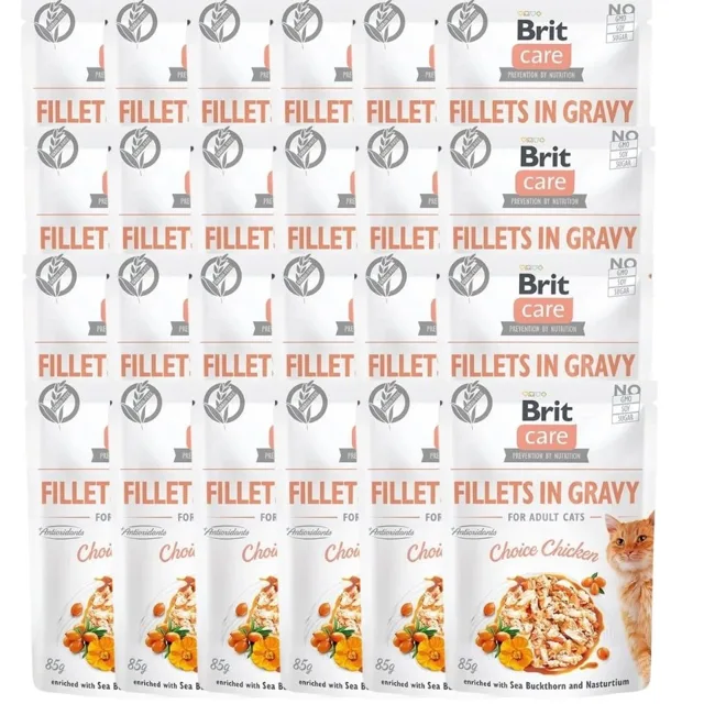 BRIT Care Cat Fillets in Gravy Choice Chicken 24 x 85 g