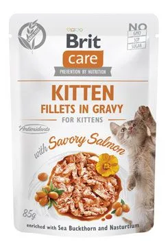 Brit Care Cat Fillets In Gravy Kitten Savory salmon 85 g