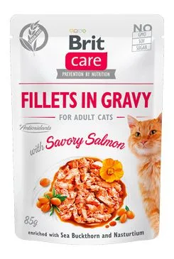 BRIT Care Cat Fillets in Gravy with Savory Salmon 85g