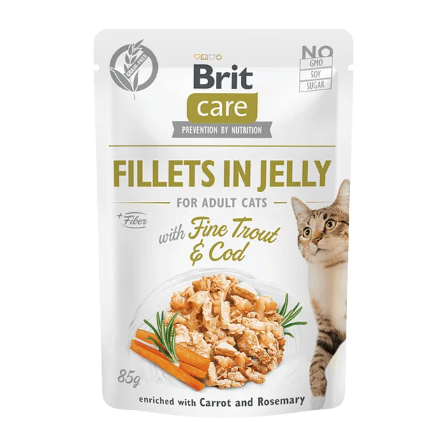 BRIT Care cat fillets with trout & cod kapsička pro kočky 85 g