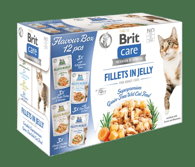 Brit Care Cat Flavour box Fillet in Jelly, 4*3 pcs. (12*85 g) 12*85 g