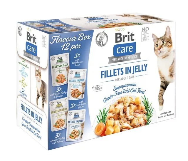 BRIT Care Cat Flavour Box in Jelly 12x85g smíšené příchutě v želé