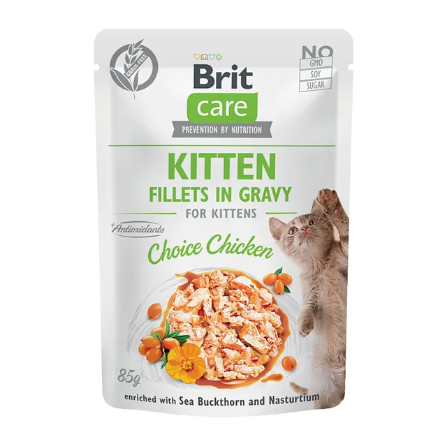 BRIT Care cat kitten fillets choice chicken kapsička pro koťata 85 g
