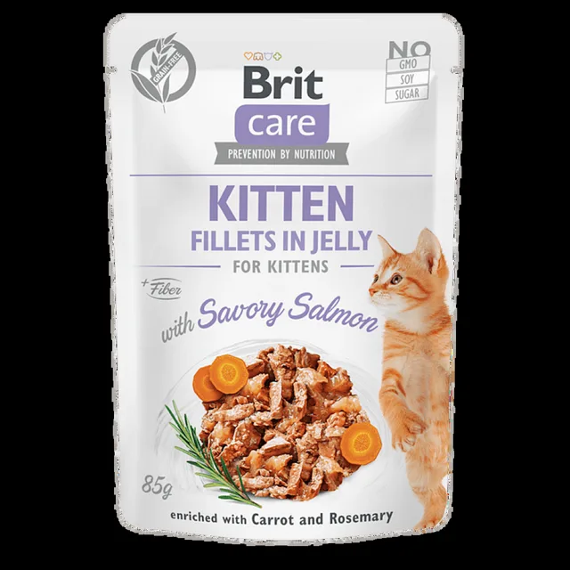 BRIT Care cat kitten fillets with salmon kapsička pro koťata 85 g