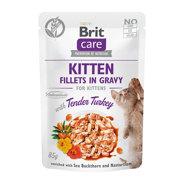 BRIT Care cat kitten fillets with turkey kapsička pro koťata 85 g