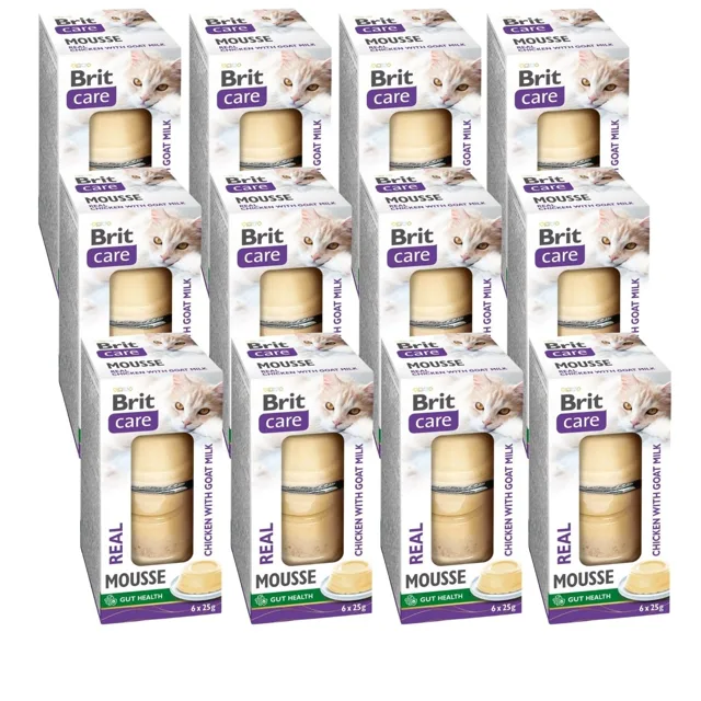BRIT Care Cat Mousse Real Chicken with Goat Milk 72x25 g pěna s kuřecím masem a kozím mlékem pro kočky