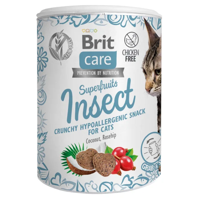 Brit Care Cat Snack Superfruits & Insects - 3 x 100 g