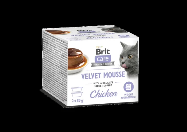 Brit Care Cat Velvet Mousse Weight Management Chicken 2 x 80 g