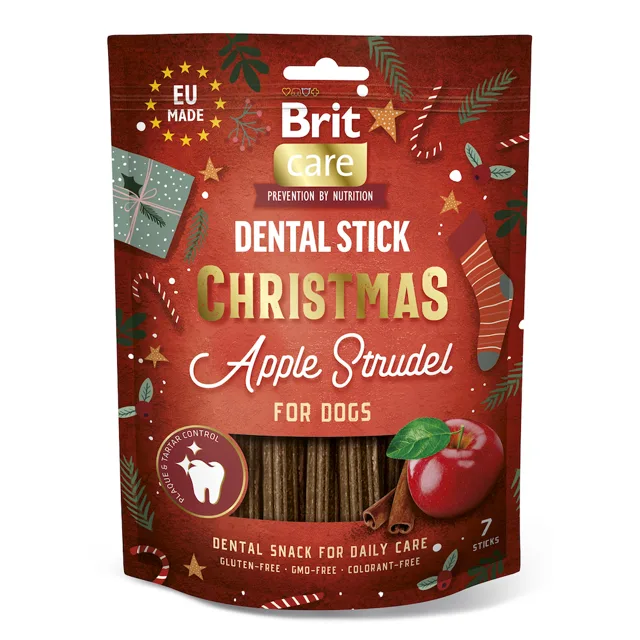 Brit Care Dental Stick vánoční edice - Jablečný závin (250 g)