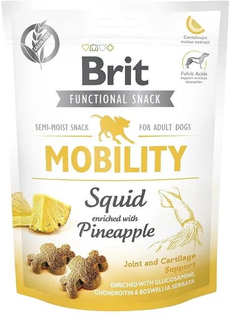 BRIT Care Dog Functional Snack Mobility Squid 150g měkký pamlsek s kalamáry