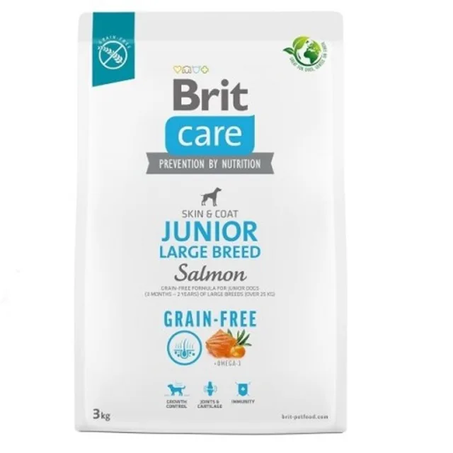 Brit Care Dog Grain-free Junior Large Breed Salmon 3 kg | Granule pro psy | P57009